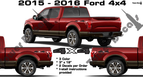 4x4 VINYL DECAL STICKER MULTI COLOR FOR FORD SUPERDUTY F150 F250 F350 F450 TRUCK