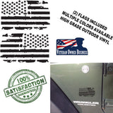 12 inch Distressed American Flags Vinyl Decals fits Jeep Trucks Universal