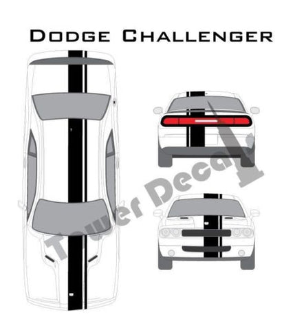 3-9" Single Rally Racing Pin Stripe Cast Vinyl Decal Fits Dodge Challenger