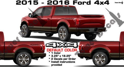 4x4 BED SIDE VINYL DECAL STICKER FOR F150 F250 F350 F450 FORD SUPERDUTY