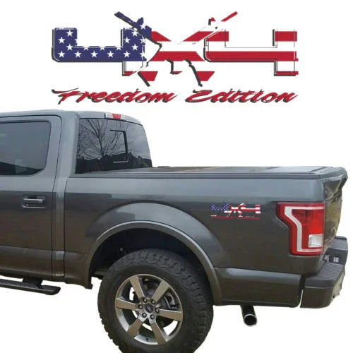 4X4 Freedom Edition AR15 Vinyl Decals Fits Ford Trucks 2008-2016 F150 F250 F350