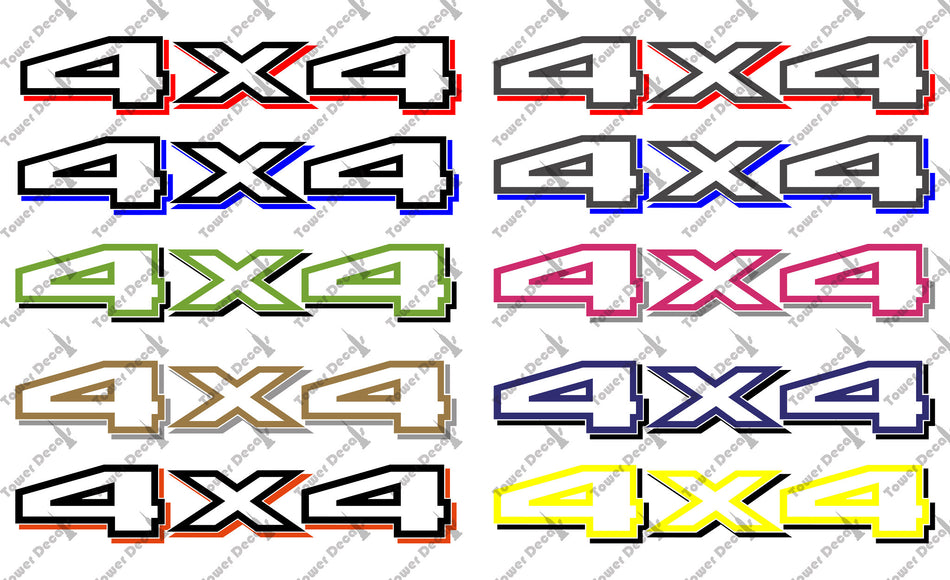 4x4 BED SIDE VINYL DECAL 2 color STICKER FOR FORD F150 F250 F350 F450 SUPERDUTY
