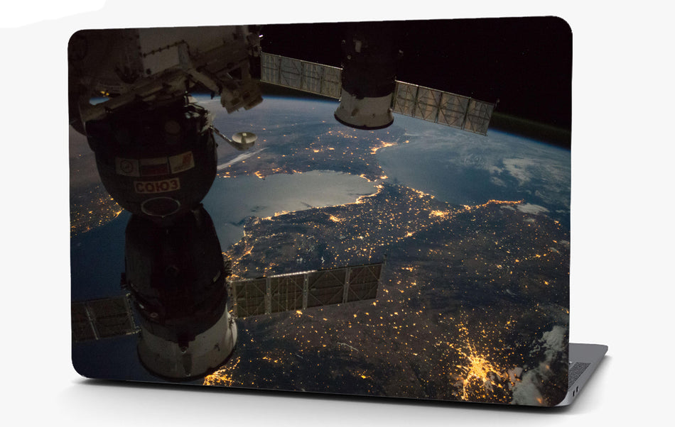 Satellite in Space Vinyl Laptop Computer Skin Sticker Decal Wrap Macbook Various Sizes