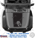 Hood Blackout Spartan Warrior Helmet Vinyl Decal fits Jeep Wrangler JK TJ LJ