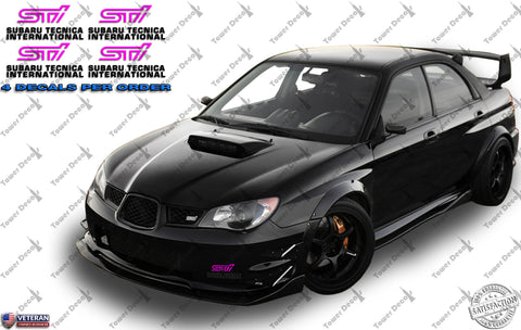 STI Vinyl Decal Sticker x4 Foglight Cover 2 Color Fits: Subaru WRX Impreza XV