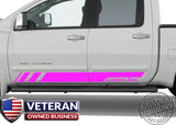 Universal Custom Text Strobe Forward door stripes Decals Vinyl Stickers Bedside Set: fits Toyota Ford Ram Chevy GMC Nissan
