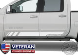 Universal Custom Text Strobe Forward door stripes Decals Vinyl Stickers Bedside Set: fits Toyota Ford Ram Chevy GMC Nissan