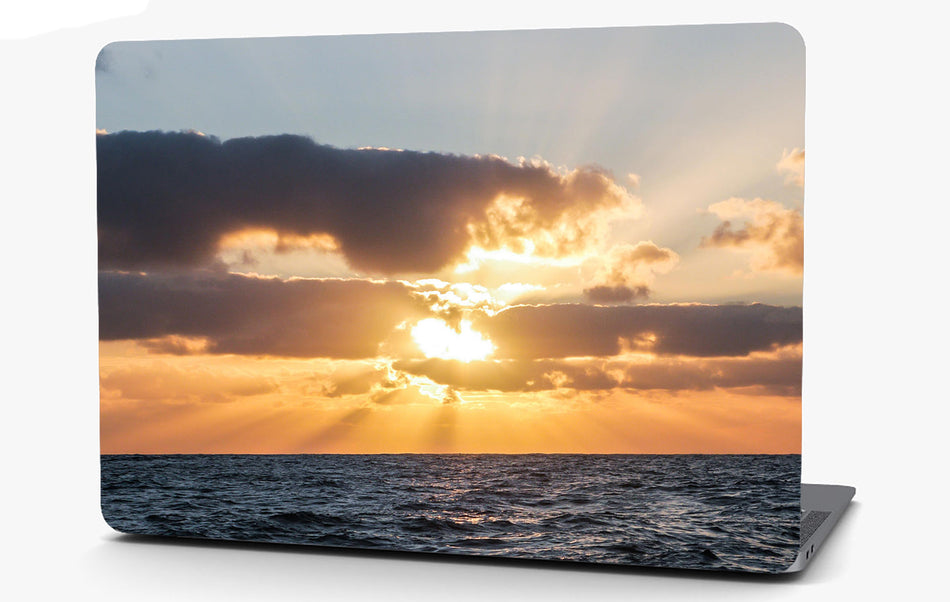 Sunset Over the Ocean Landscape Vinyl Laptop Computer Skin Sticker Decal Wrap Macbook Various Sizes