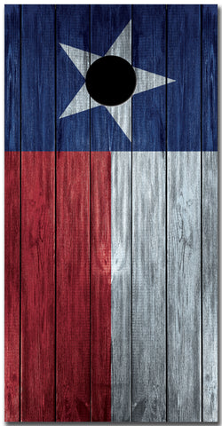 2x Texas Flag Distressed Wood Cornhole Board Bag Toss Vinyl Wrap Set- Universal Fit Oracal 3M