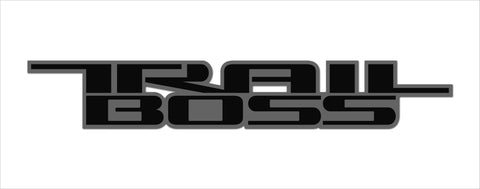 Trail Boss 2 color Vinyl Decal for Truck Bed Fits: GMC Chevrolet Silverado
