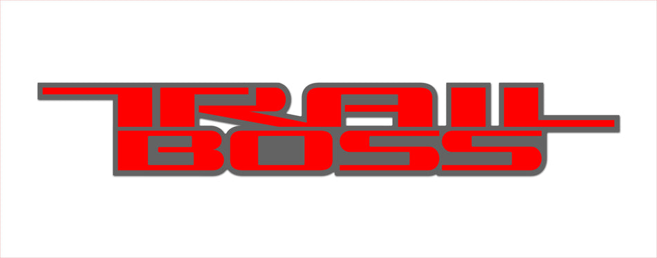 Trail Boss 2 color Vinyl Decal for Truck Bed Fits: GMC Chevrolet Silverado