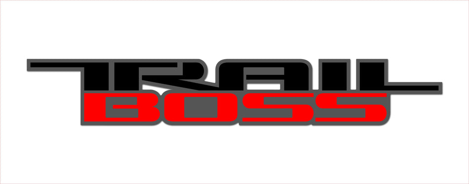 Trail Boss 3 color Vinyl Decal for Truck Bed Fits: GMC Chevrolet Silverado