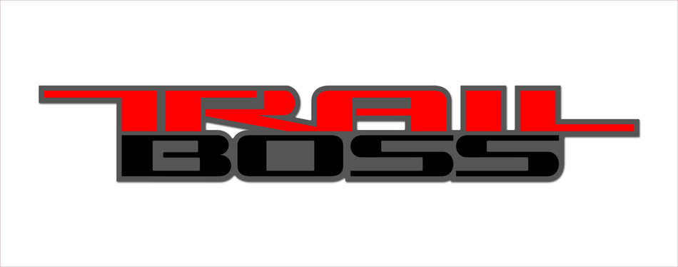 Trail Boss 3 color Vinyl Decal for Truck Bed Fits: GMC Chevrolet Silverado