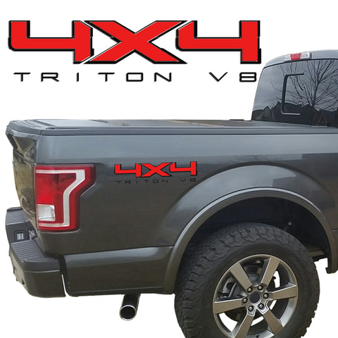 4X4 TRITON V8 BEDSIDE VINYL DECAL FIT FORD TRUCKS 2008-2017 F150 F250 SUPER DUTY