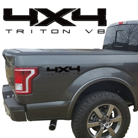 4X4 TRITON V8 BEDSIDE VINYL DECAL FIT FORD TRUCKS 2008-2017 F150 F250 SUPER DUTY 0007