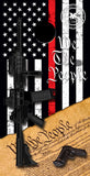 American flag US Constitution Cornhole board skins set of 2