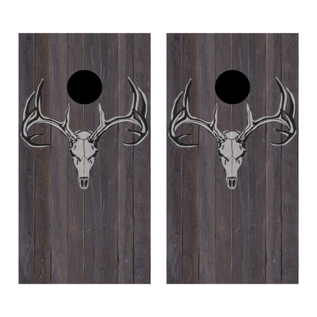 Deer Skull Custom Vinyl Cornhole Wrap