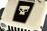 Hood Blackout Skull Vinyl Decal Sticker (17) fits: Jeep Wrangler JK TJ YJ