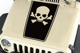Hood Blackout Skull Vinyl Decal Sticker (16) fits: Jeep Wrangler JK TJ YJ