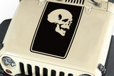 Skull Hood Blackout Vinyl Decal Sticker (14) fits: Jeep Wrangler JK TJ YJ