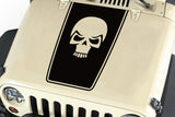 Hood Blackout Skull Vinyl Decal Sticker (19) fits: Jeep Wrangler JK TJ YJ