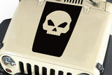 Hood Blackout Skull Vinyl Decal Sticker (21) fits: Jeep Wrangler JK TJ YJ